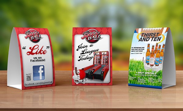 Restaurant table tent