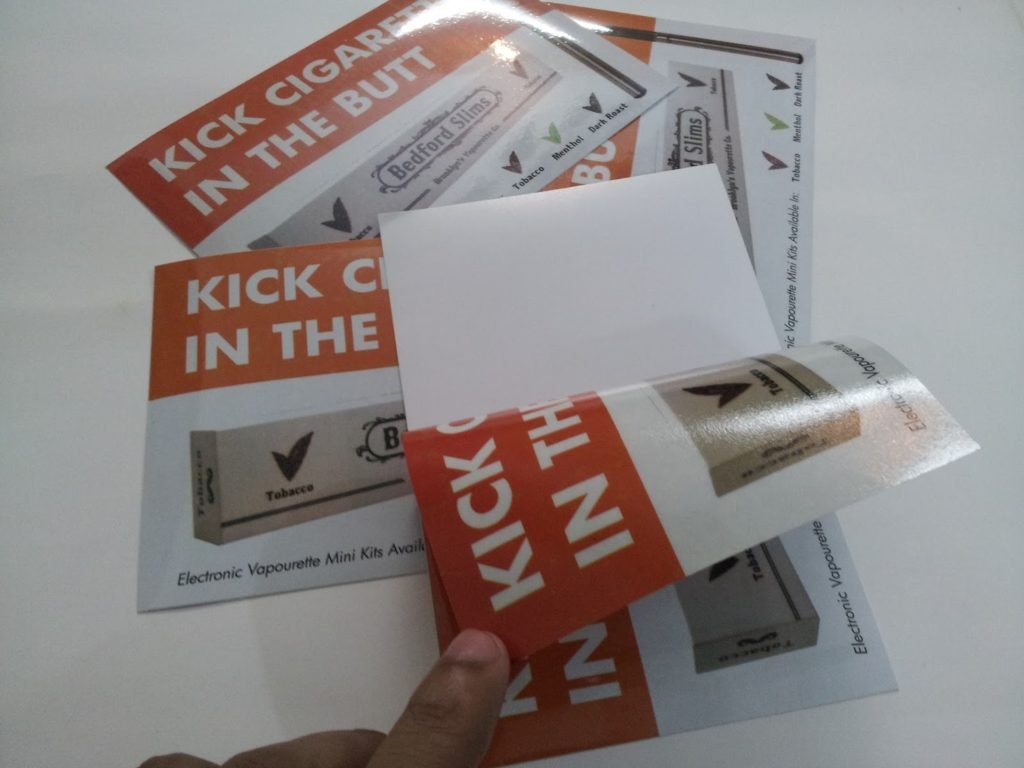 Double sided window stickers