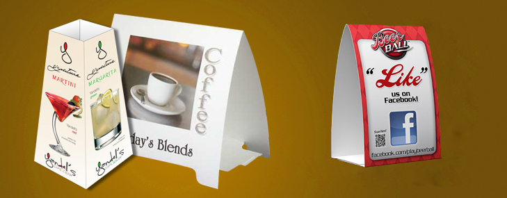 restaurants table tents