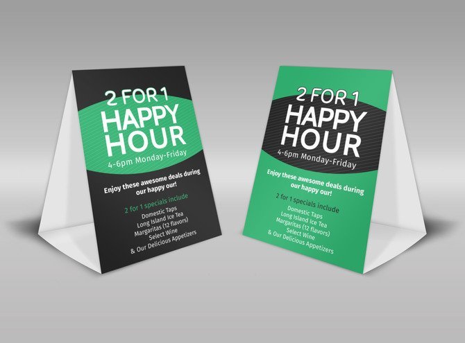 printed table tents