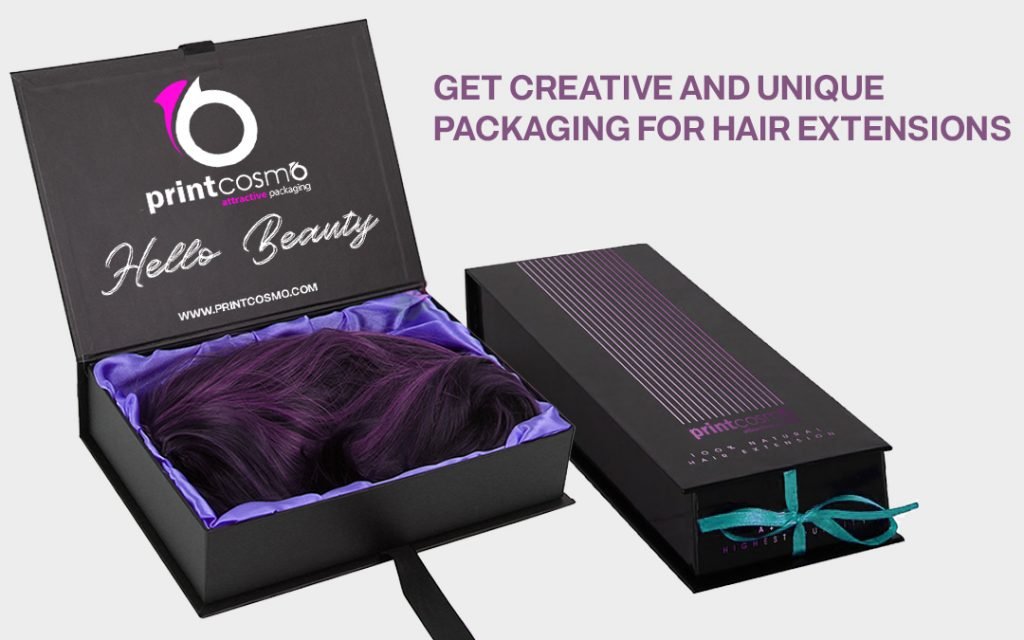 Get creative and unique packaging for hair extensions. 